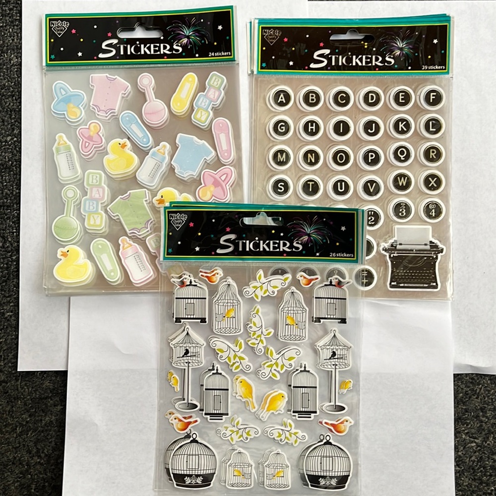 Lot of Nicole Scrapbook Stickers